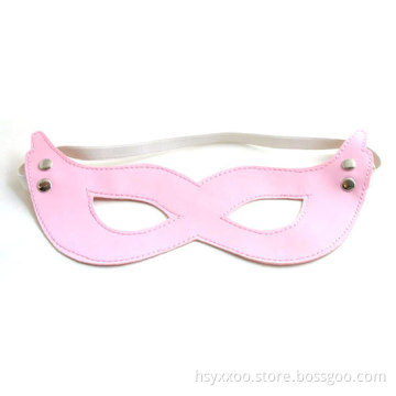 Leather Mask Blindfold For Adult Games Pink and red Blindfold Eyeshade Sex Toys For Couple Adult Sex Products